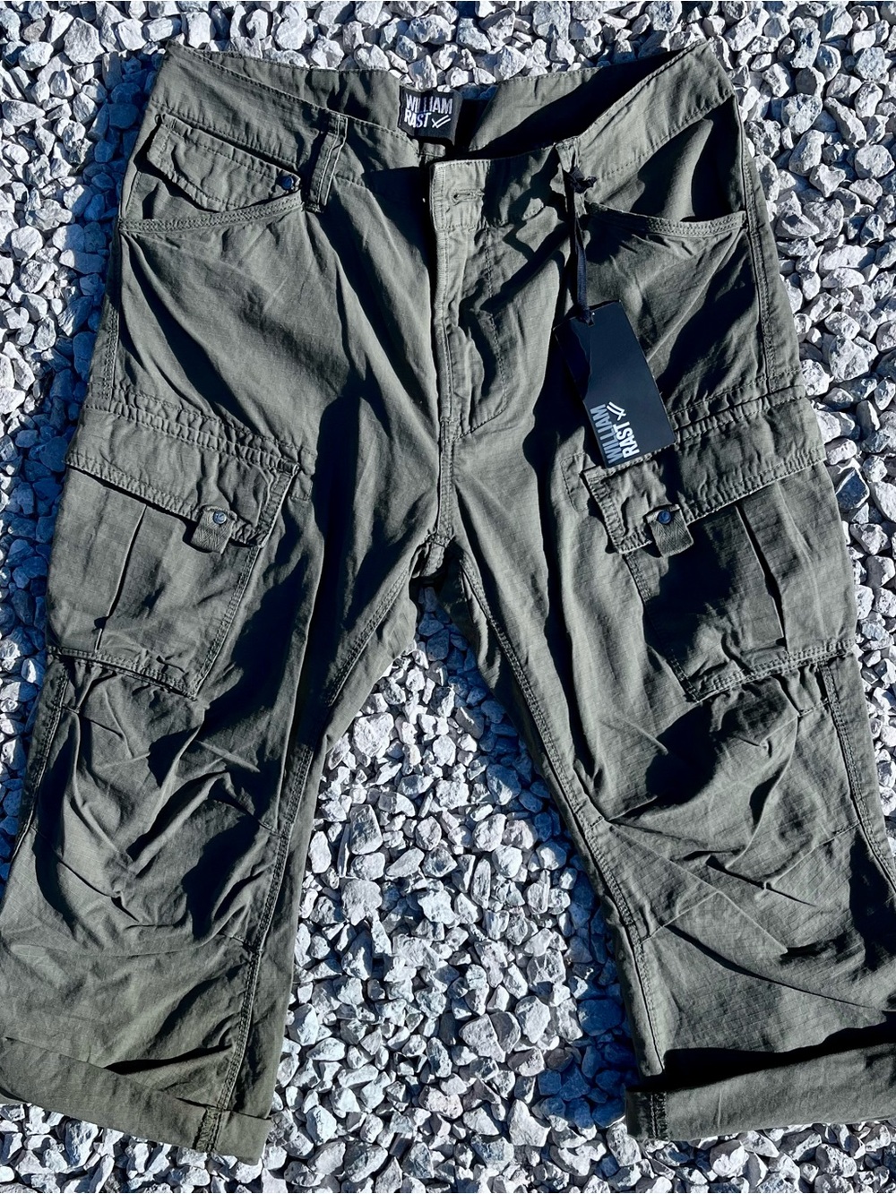 NWT William Rast Cargo Capri Pants Mens 33